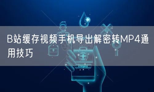 B站缓存视频手机导出解密转MP4通用技巧