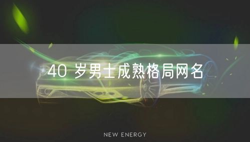 40 岁男士成熟格局网名