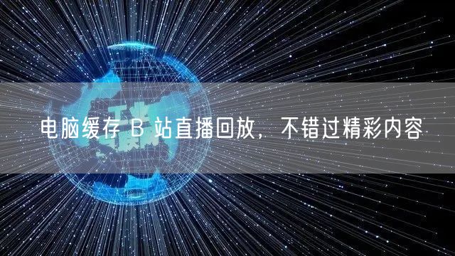 电脑缓存 B 站直播回放，不错过精彩内容