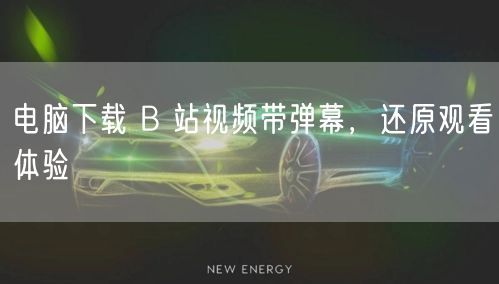 电脑下载 B 站视频带弹幕，还原观看体验