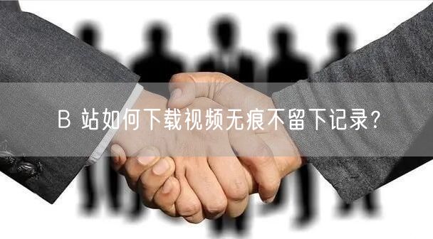 B 站如何下载视频无痕不留下记录？